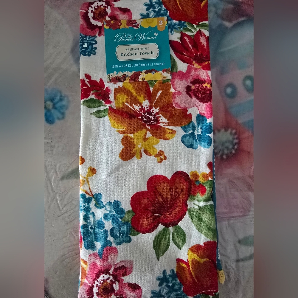 2 Pc Pioneer Woman Wildflower Whimsy Floral Kitchen Towels